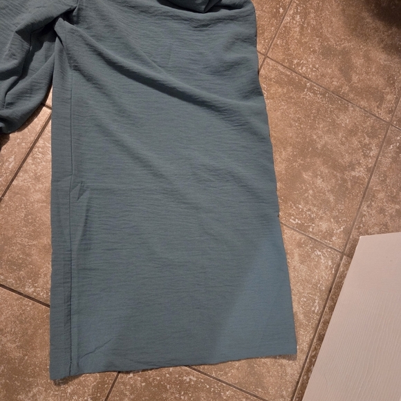 You Are Beautiful Boutique Teal Romper Jumpsuit. Sz L Lagenlook Boho Hippie - Picture 4 of 6